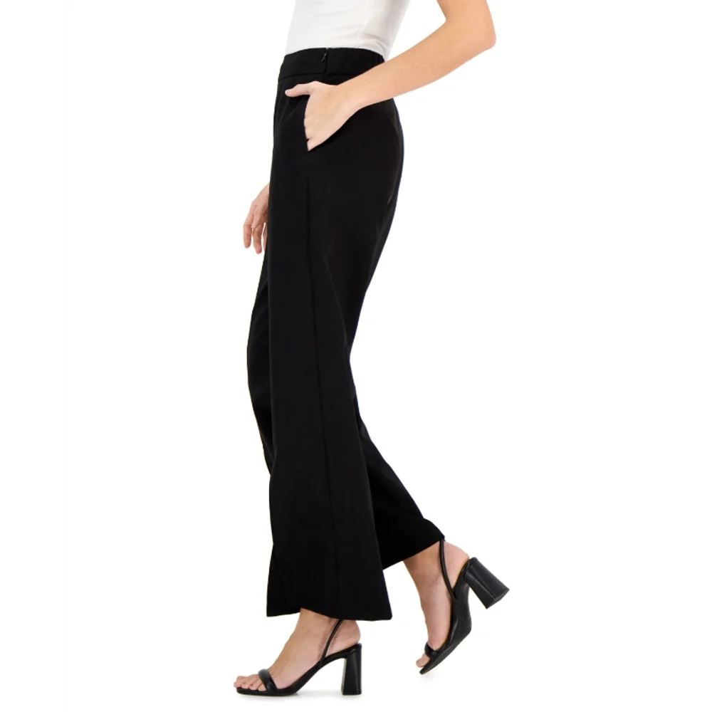 INC International Concepts XS Black High Rise Front-Slit Flare Leg Pants NWT - Picture 3 of 7